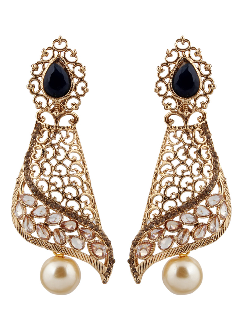 Golden Brass Earrings 151138