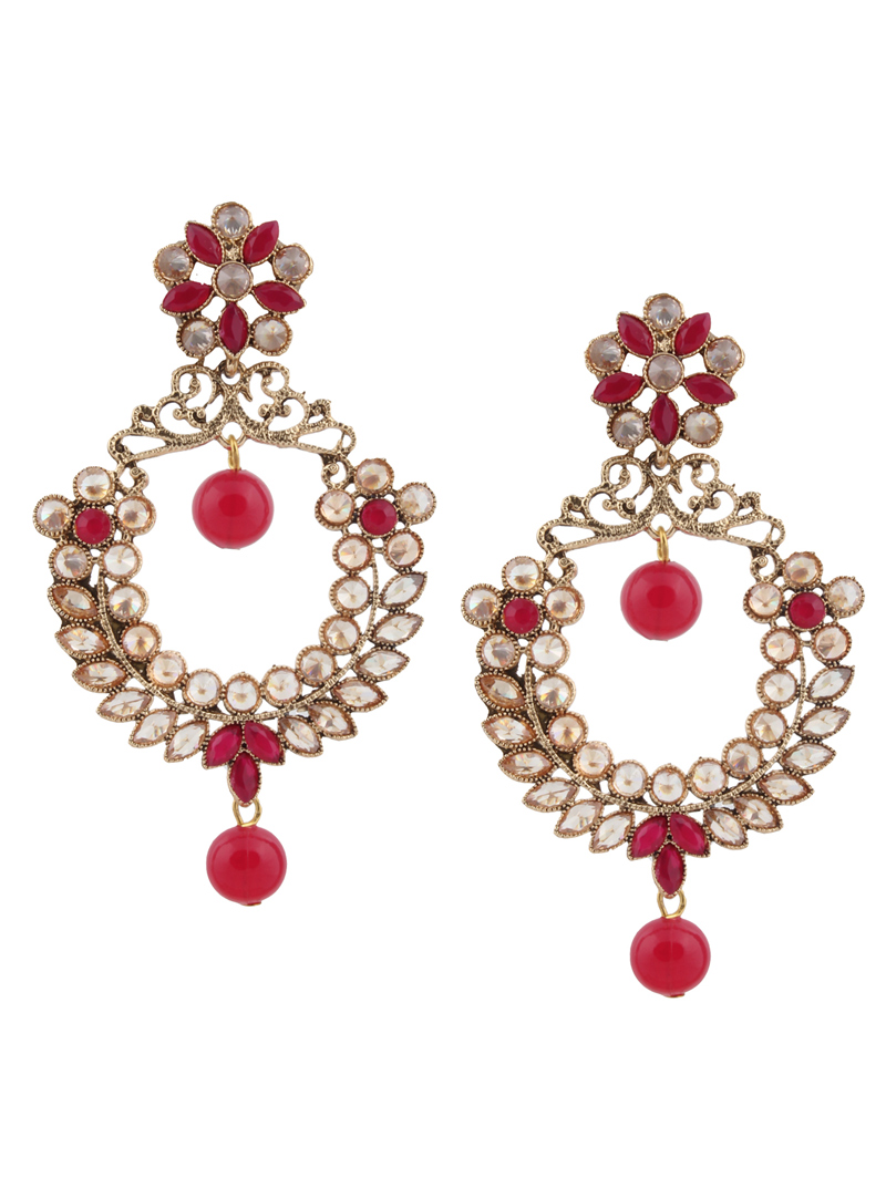 Pink Brass Earrings 151144