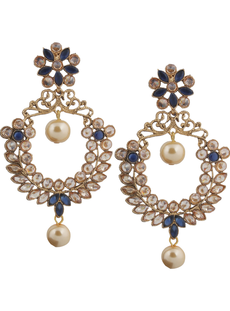 Blue Brass Earrings 151145