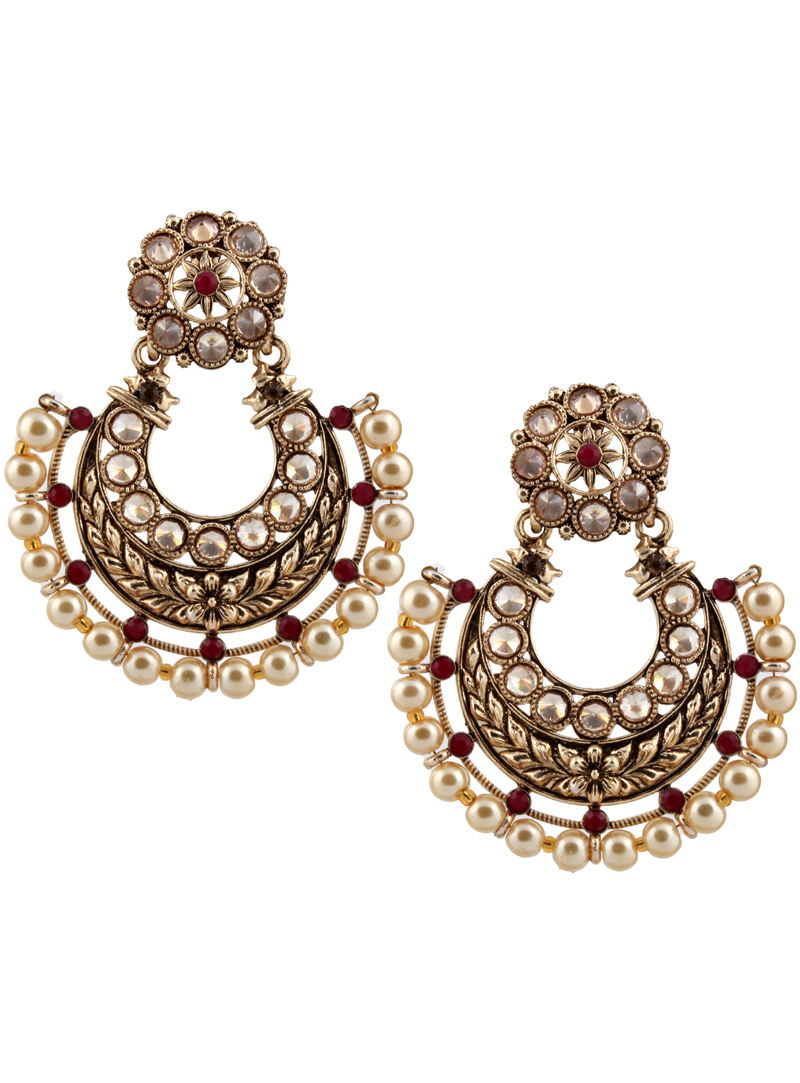 Golden Brass Earrings 151148