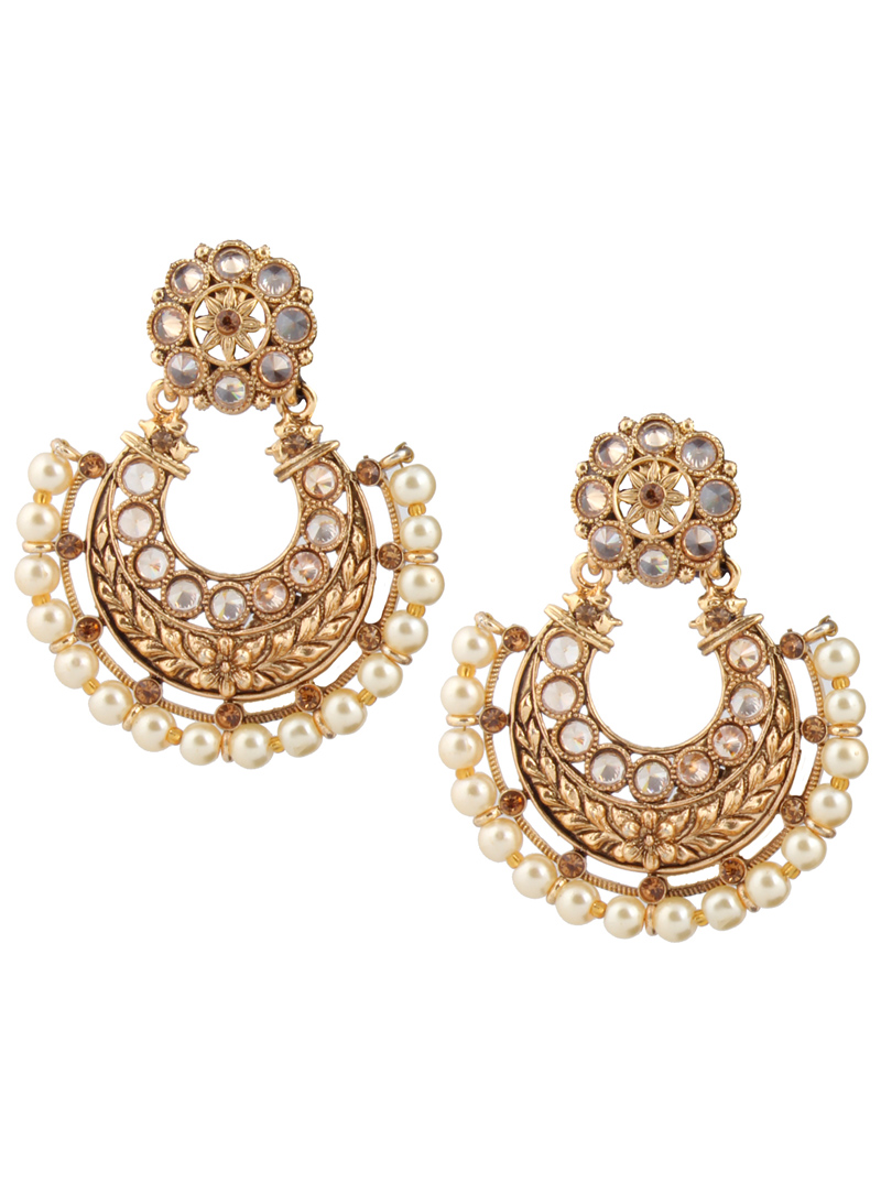 Golden Brass Earrings 151149