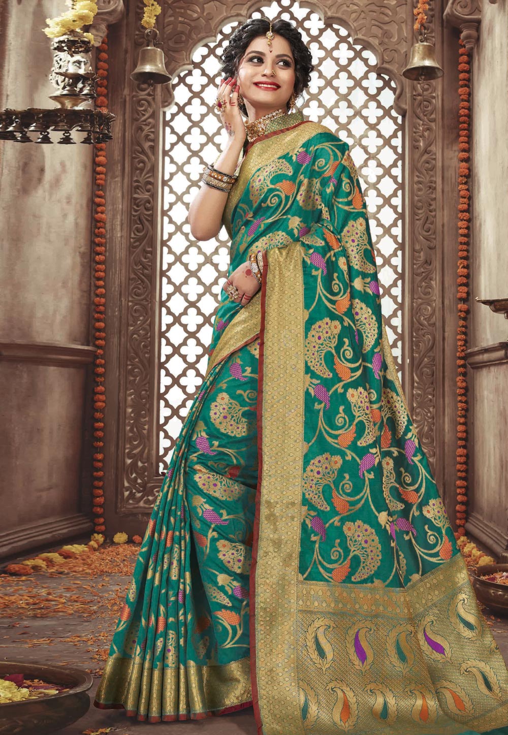 Green Pure Silk Saree With Blouse 200253
