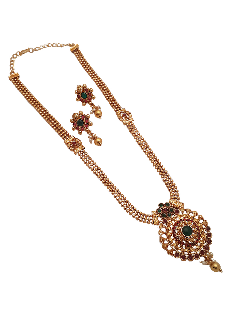 Multicolor Alloy Austrian Diamond Necklace With Earrings 148767