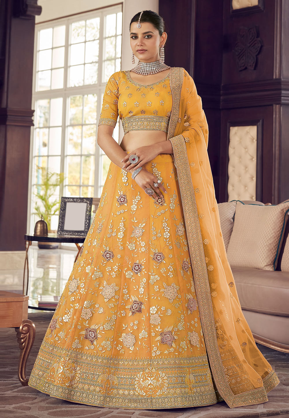 $193 - $258 - Yellow Wedding Lehenga Choli, Yellow Wedding Lehengas and  Yellow Ghagra Chaniya Cholis Online Shopping