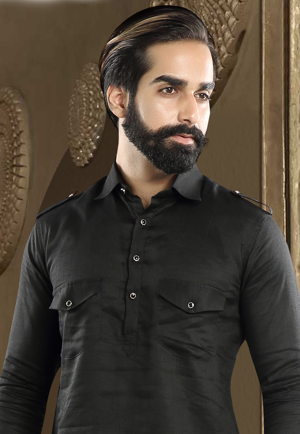 Black pathani online design