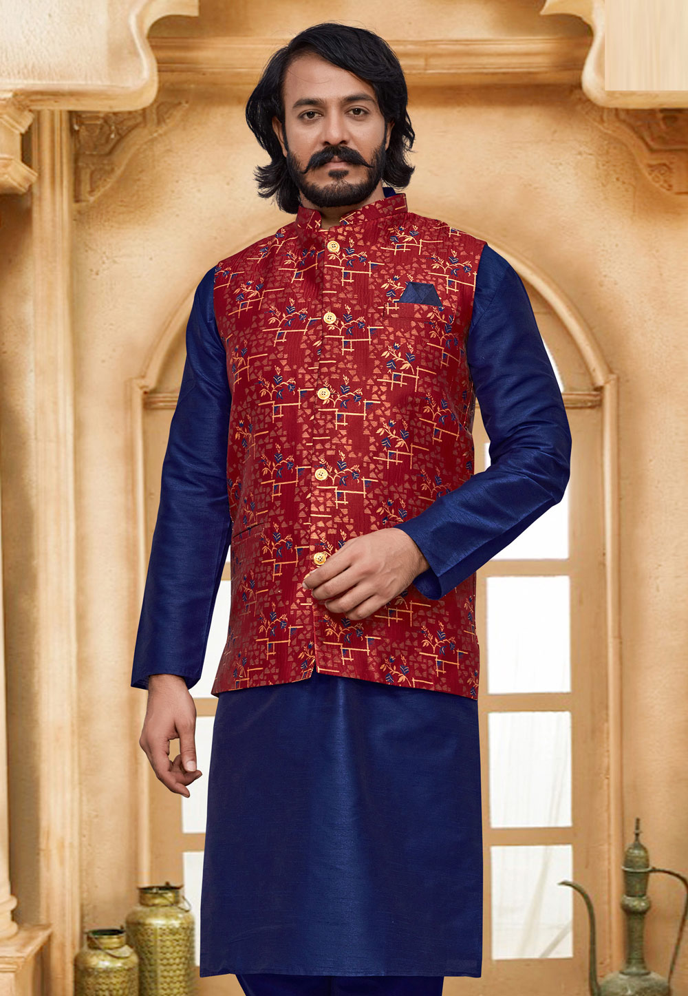 Party Wear Kurta Pajama With Jacket Design | Pakistani Style Kurta Pajama  With Matching Waistcoat - YouTube
