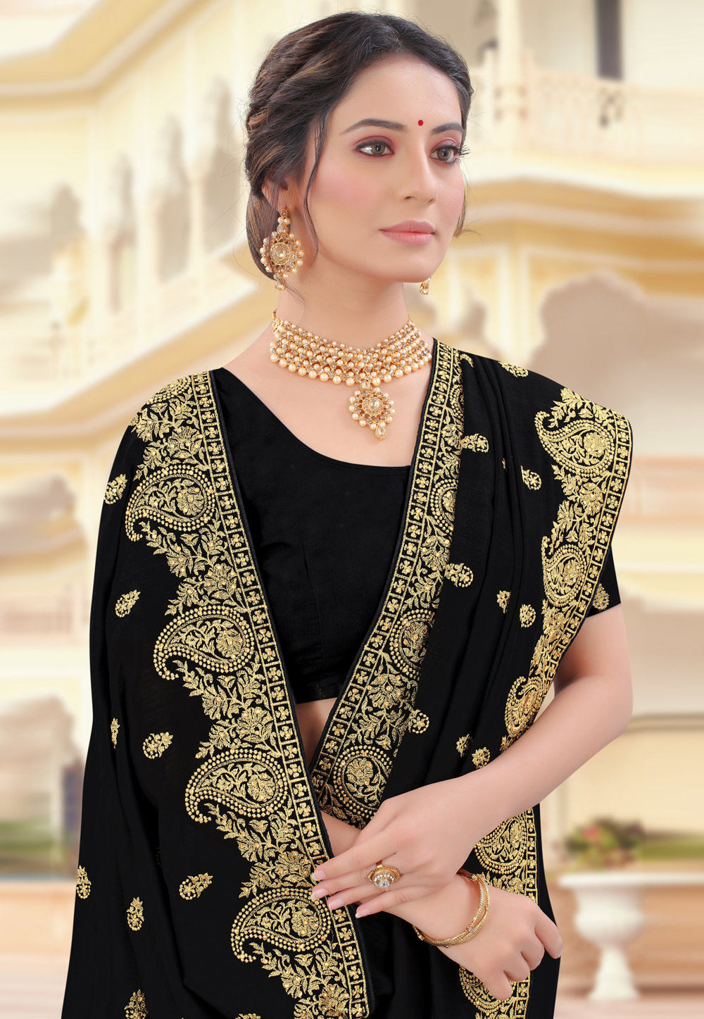 Deepika Padukone's black Sabyasachi sari came with a statement-making sheer  blouse | VOGUE India