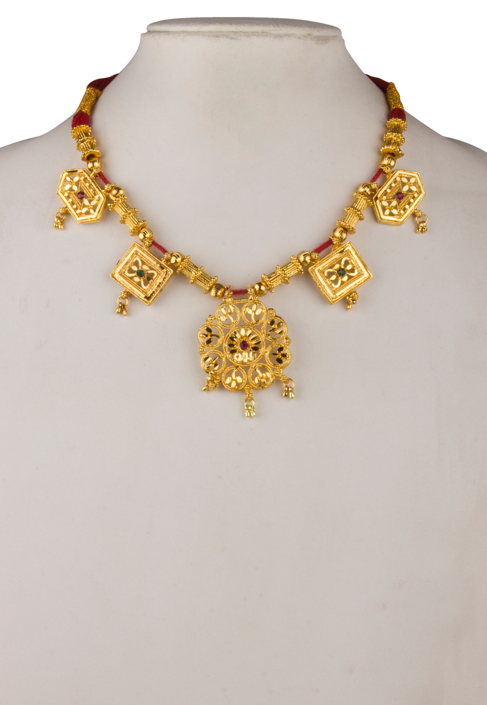 Golden Brass Gold Plated Necklace 171913