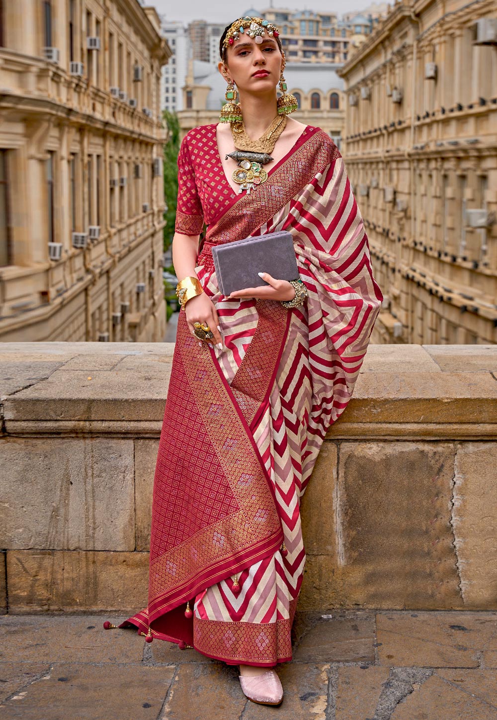 Red Silk Saree With Blouse 271672
