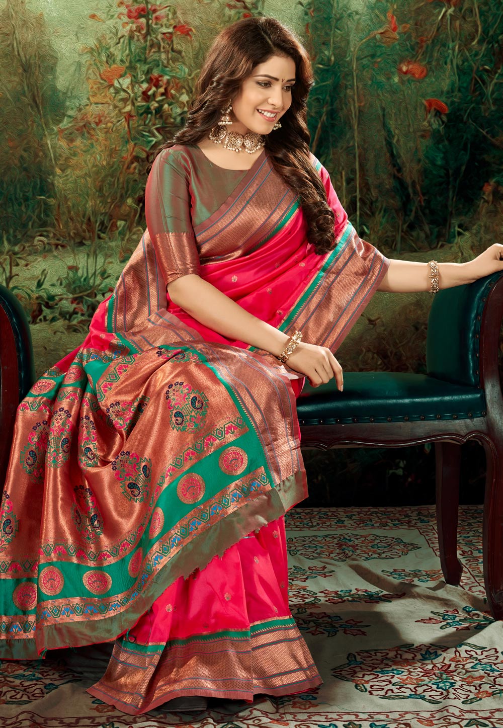Red Silk Saree With Blouse 264466