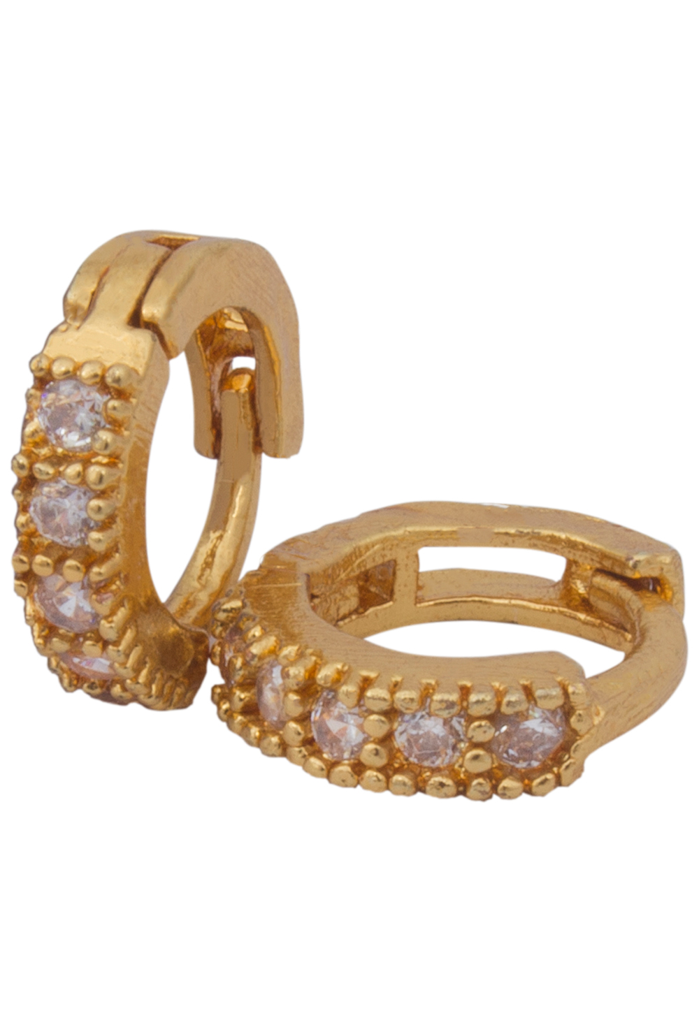 Golden Alloy Earrings 179727