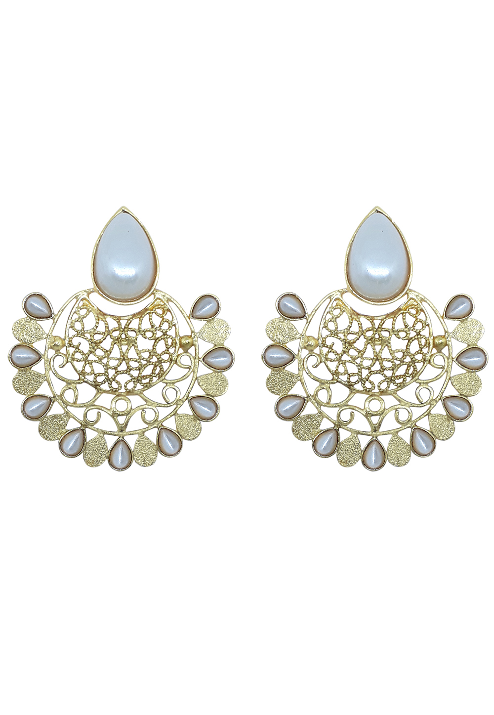 White Brass Earrings 164902