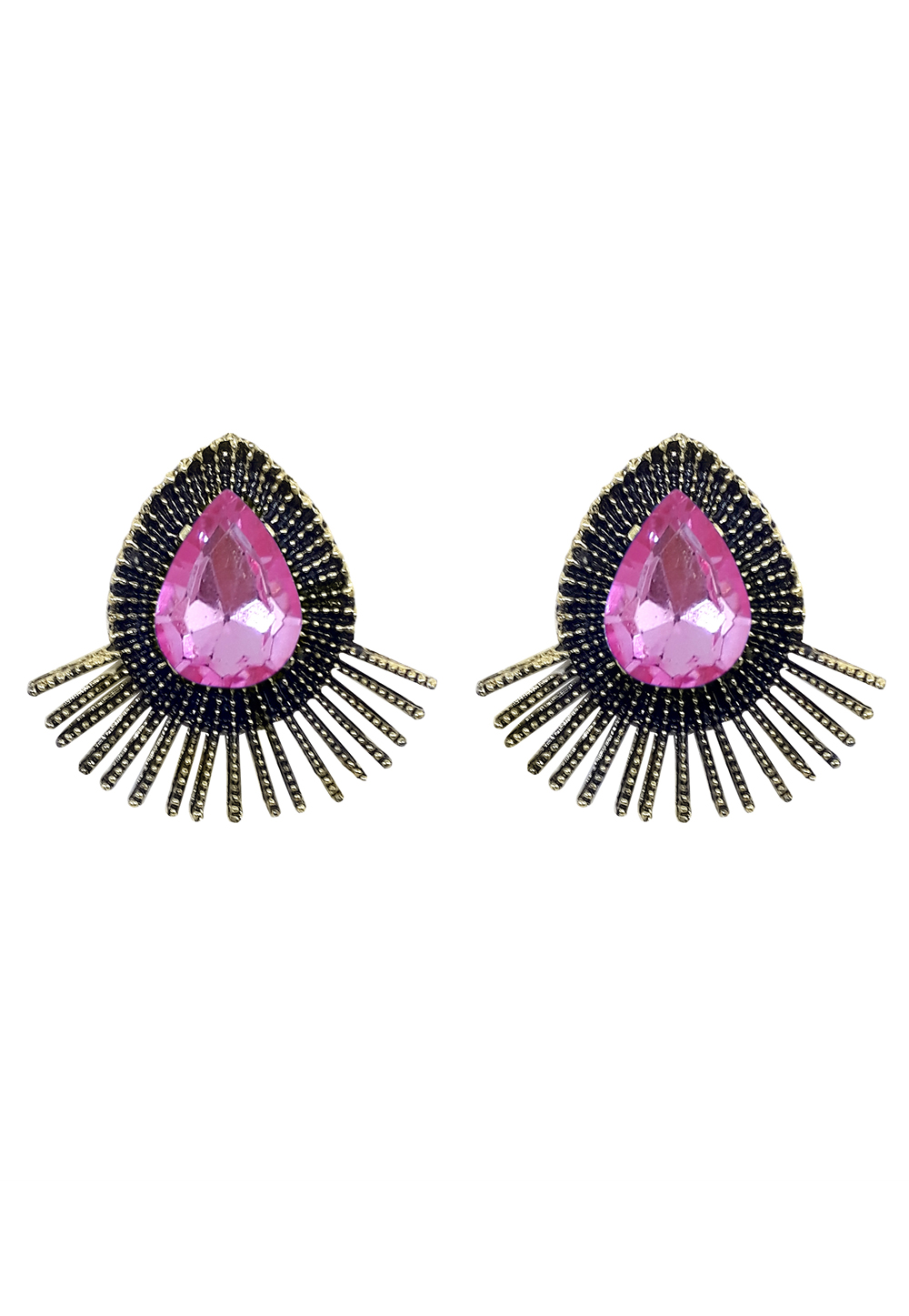Pink Brass Earrings 164915