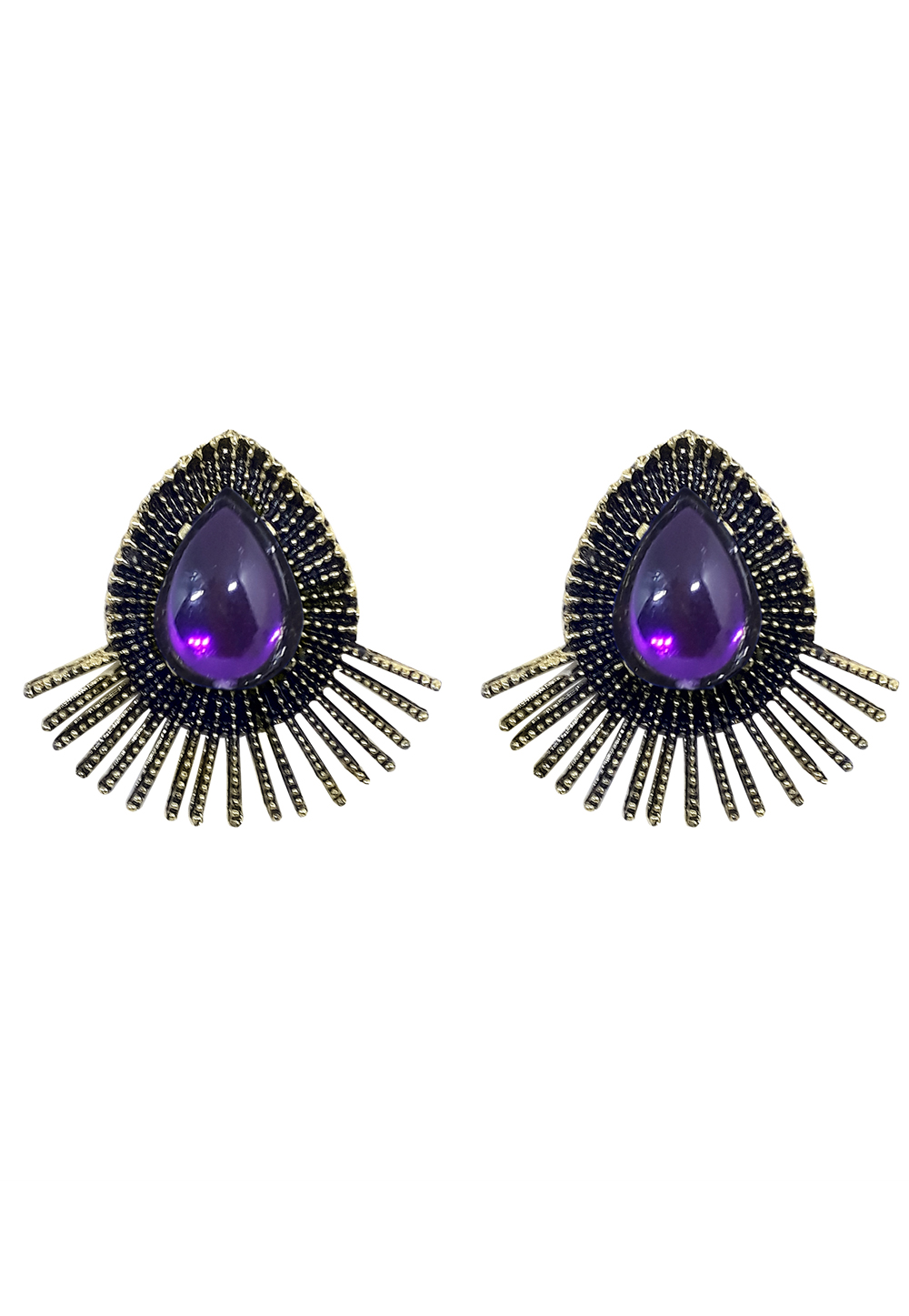 Purple Brass Earrings 164919