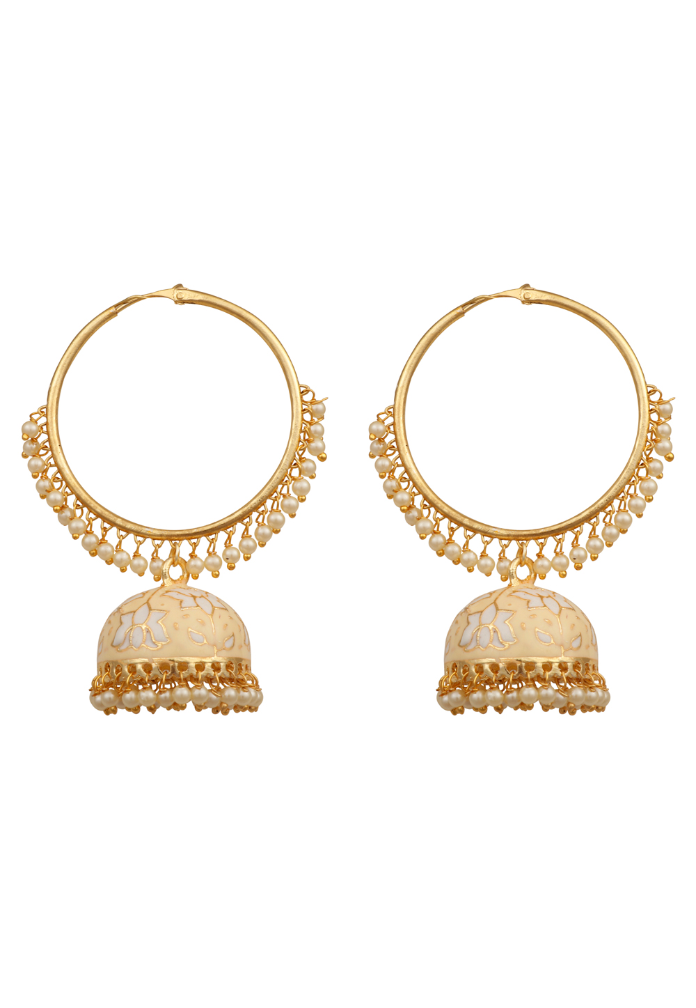 Golden Alloy Earrings 209984