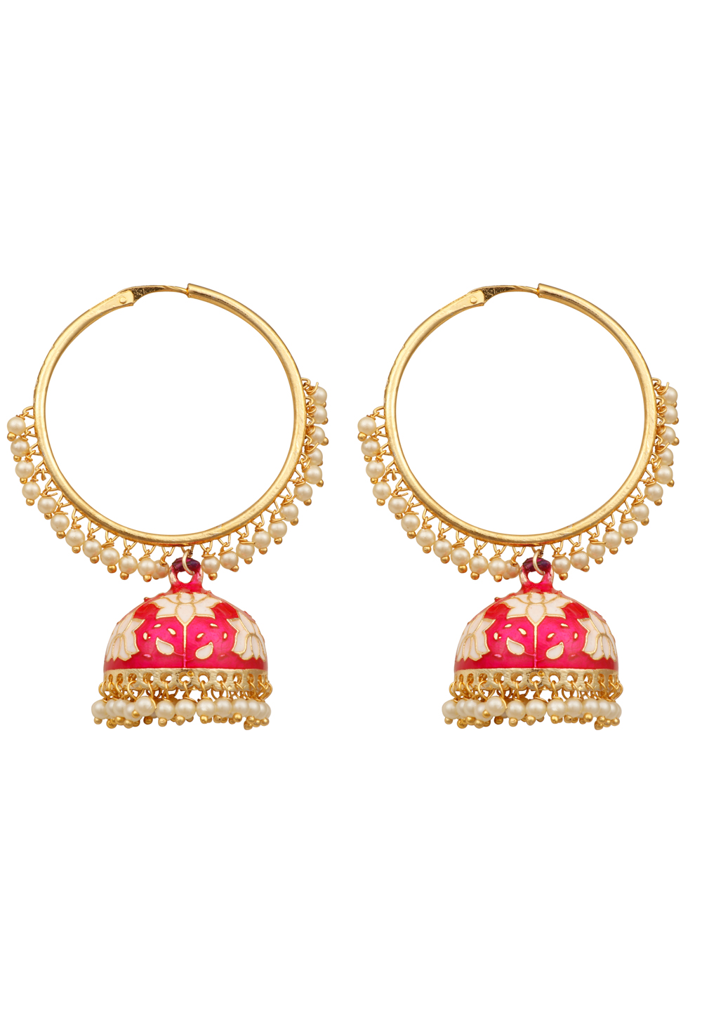 Pink Alloy Earrings 209985
