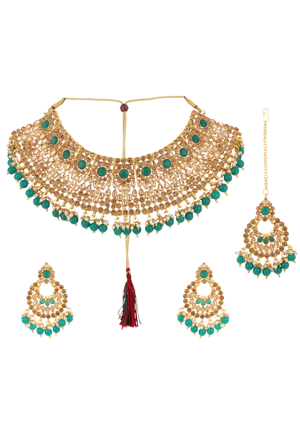 Indian Traditional Light Green Meena Jhumki Jhumka Earrings   FashionCrabcom