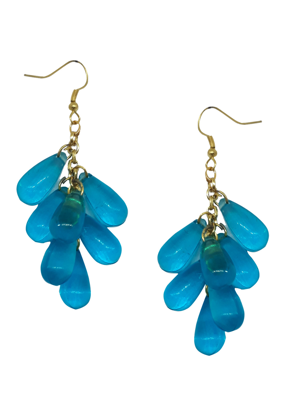 Blue Brass Pearl Earrings 172024