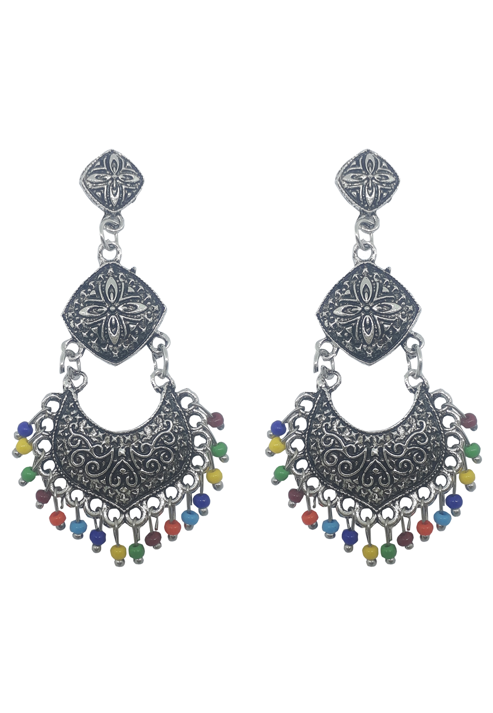 Silver Brass Pearl Earrings 172028