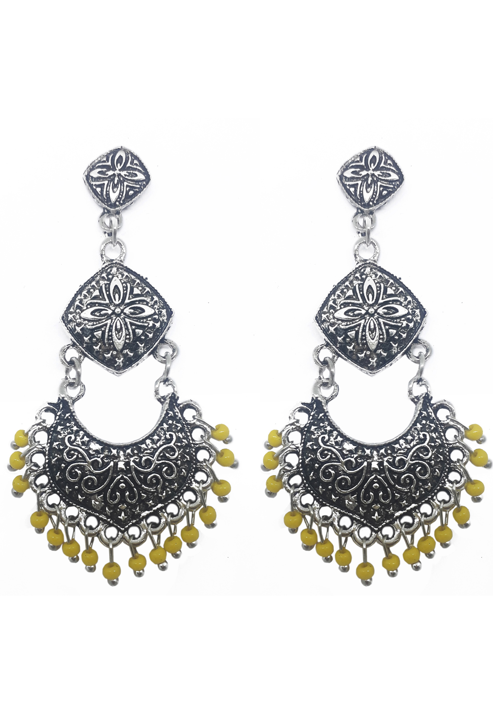 Silver Brass Pearl Earrings 172033