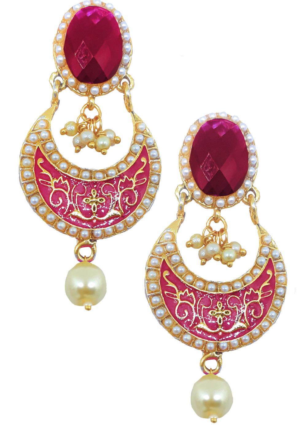 Pink Brass Earrings 184130