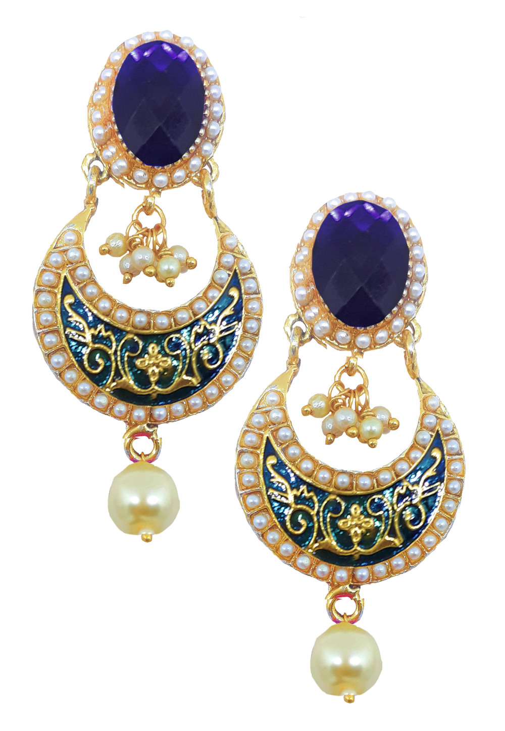 Blue Brass Earrings 184132