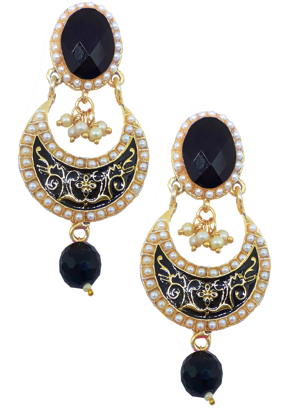 Black Brass Earrings 184133