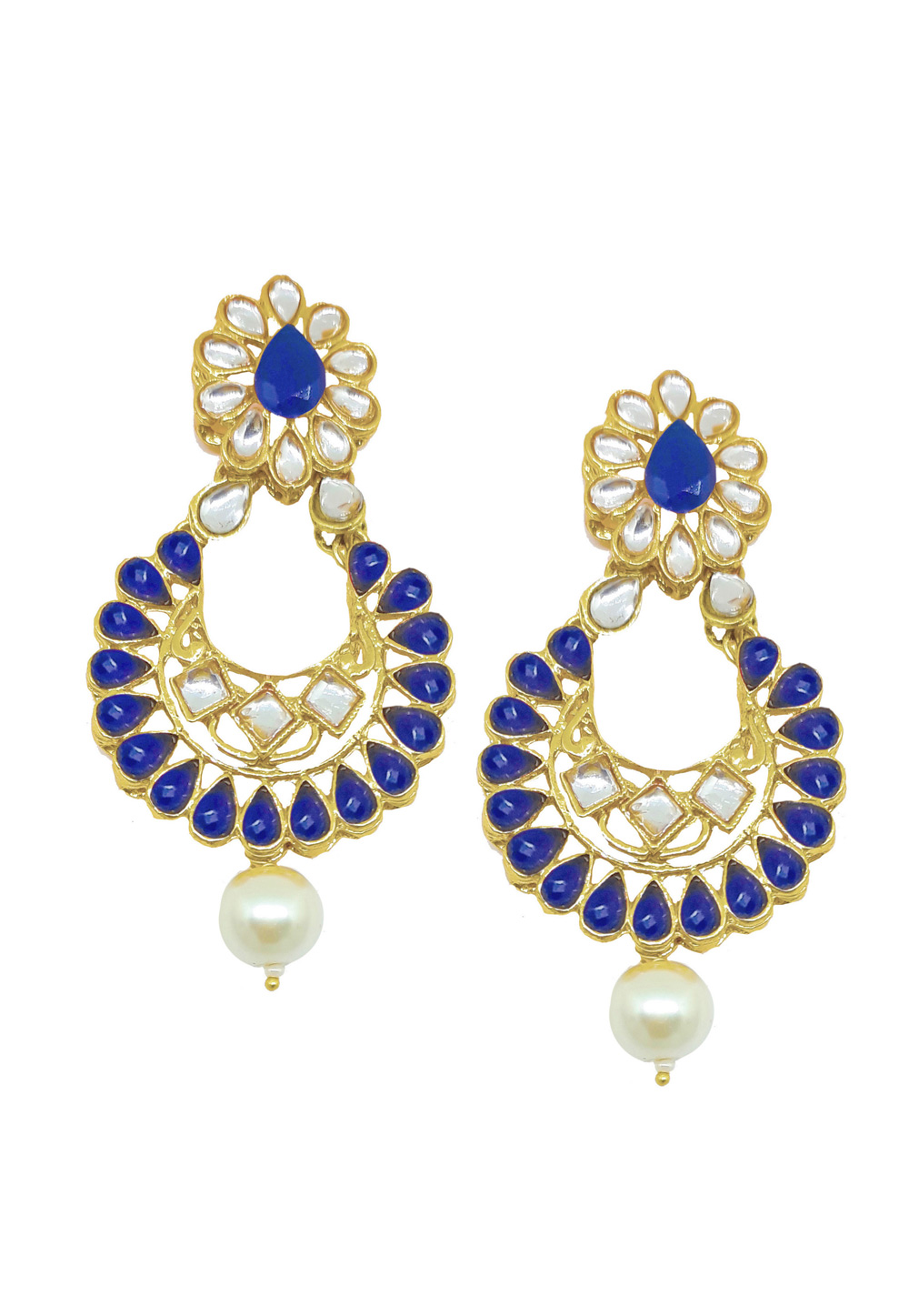 Blue Brass Earrings 184134