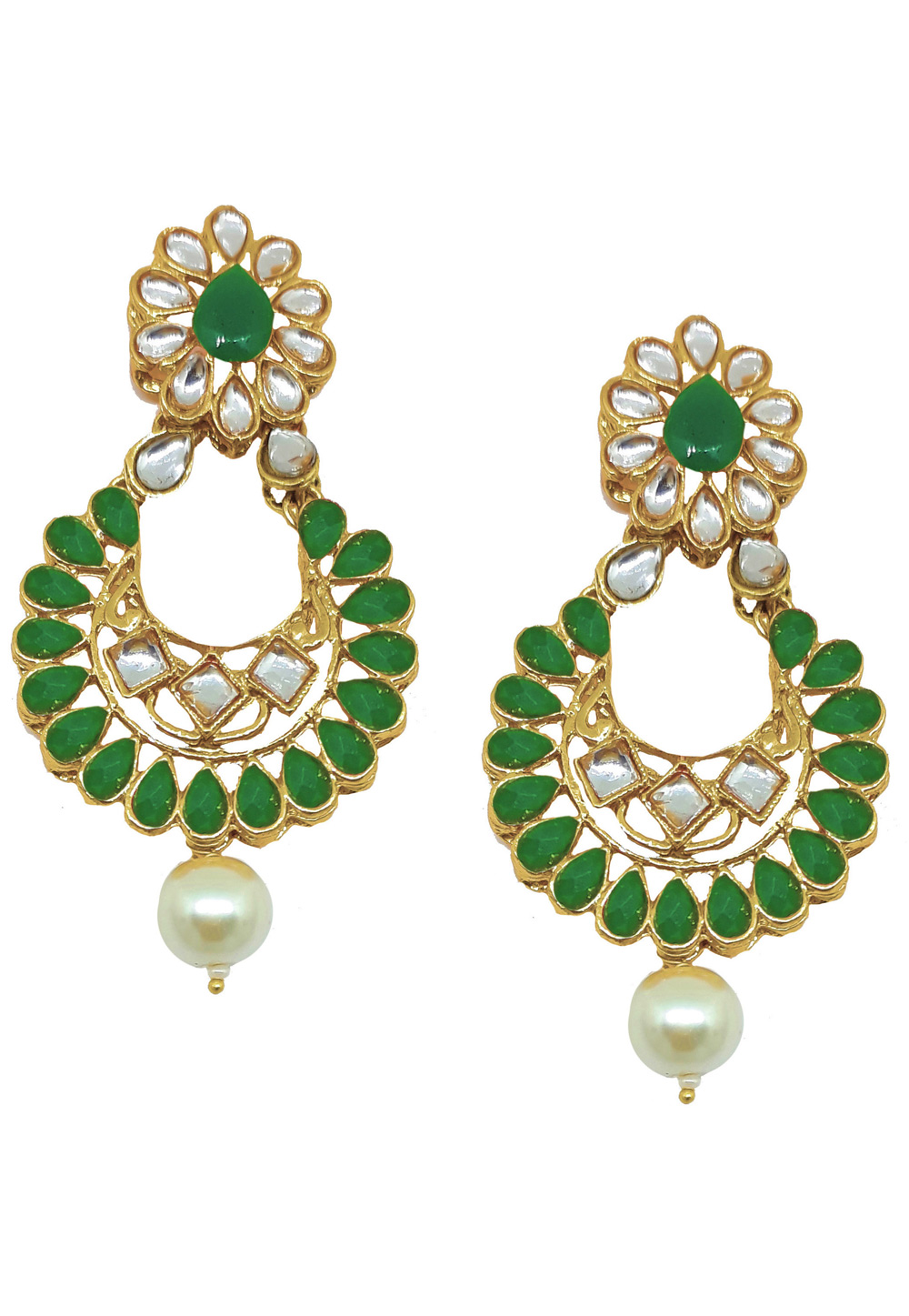 Green Brass Earrings 184135