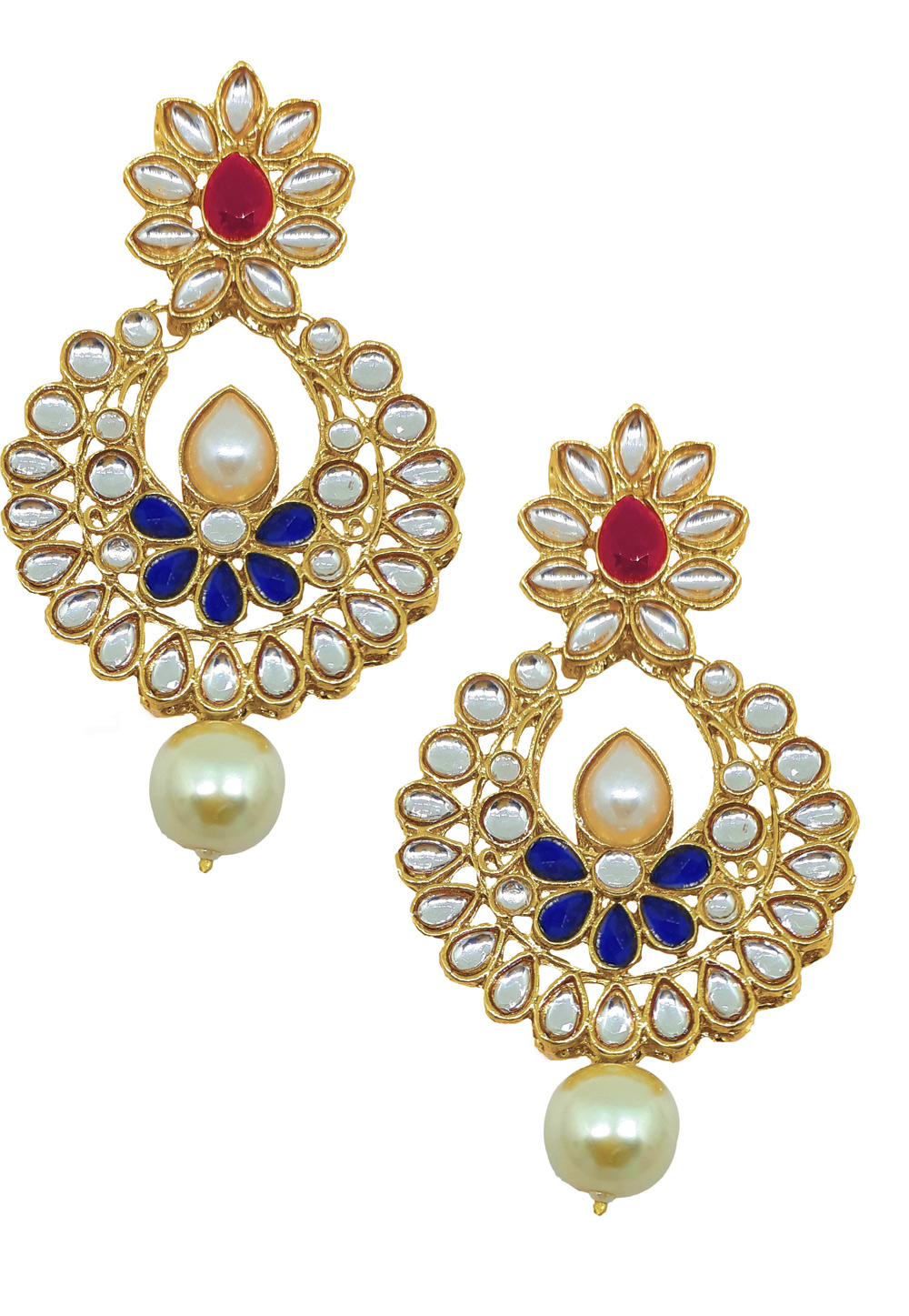 Blue Brass Earrings 184137