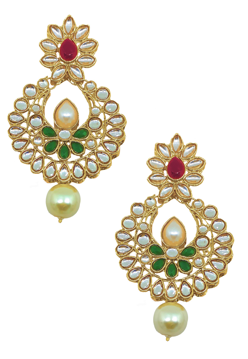Green Brass Earrings 184138