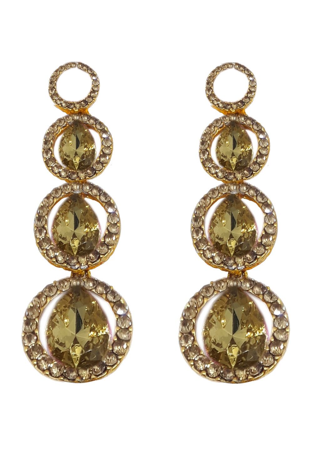 Golden Brass Earrings 184147