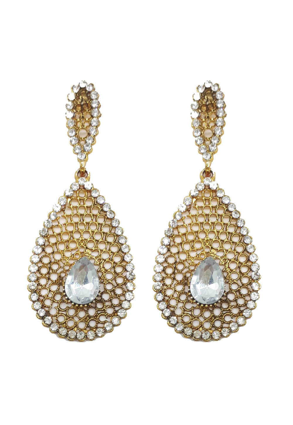White Brass Earrings 184148
