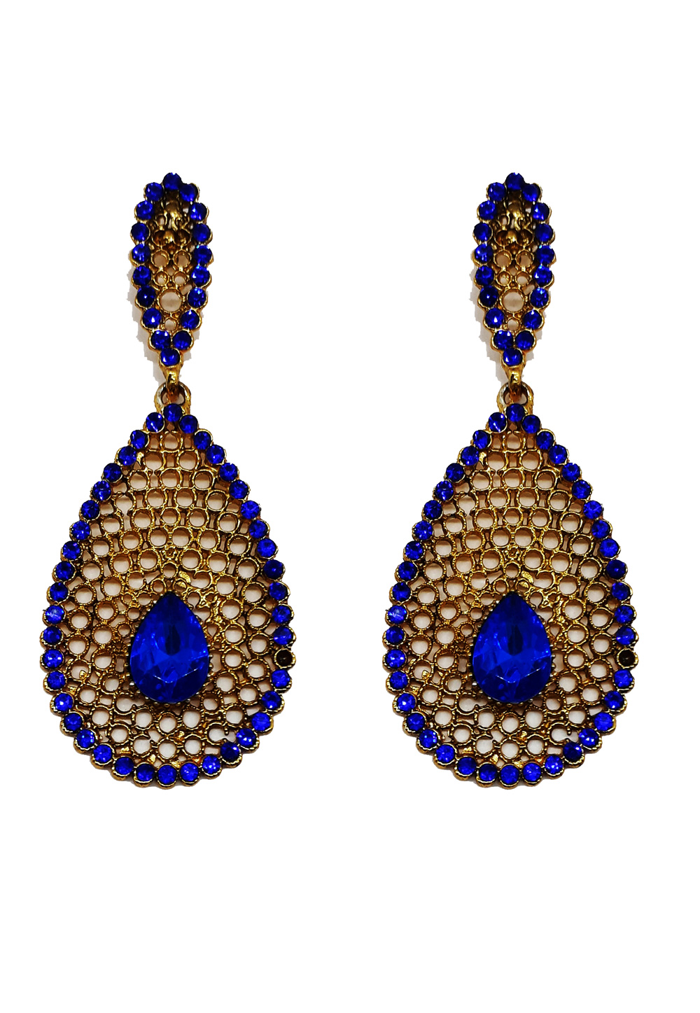 Blue Brass Earrings 184149
