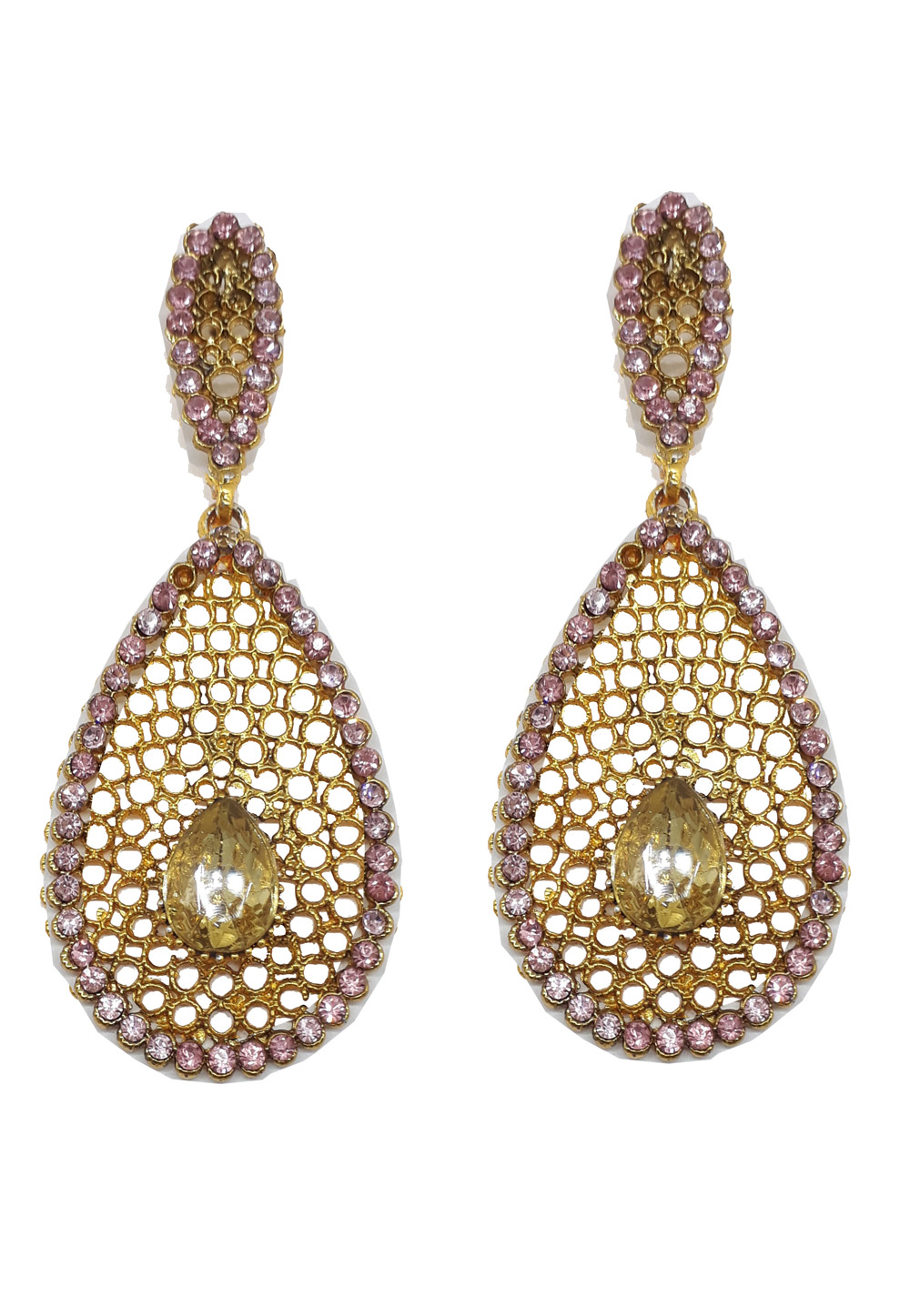 Golden Brass Earrings 184151