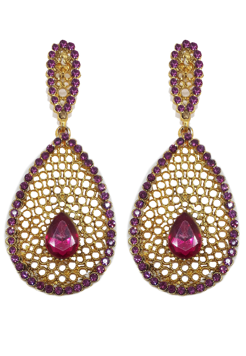Pink Brass Earrings 184153