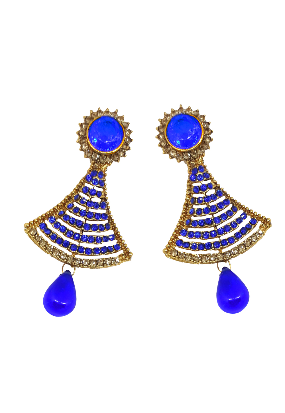 Blue Brass Earrings 184155