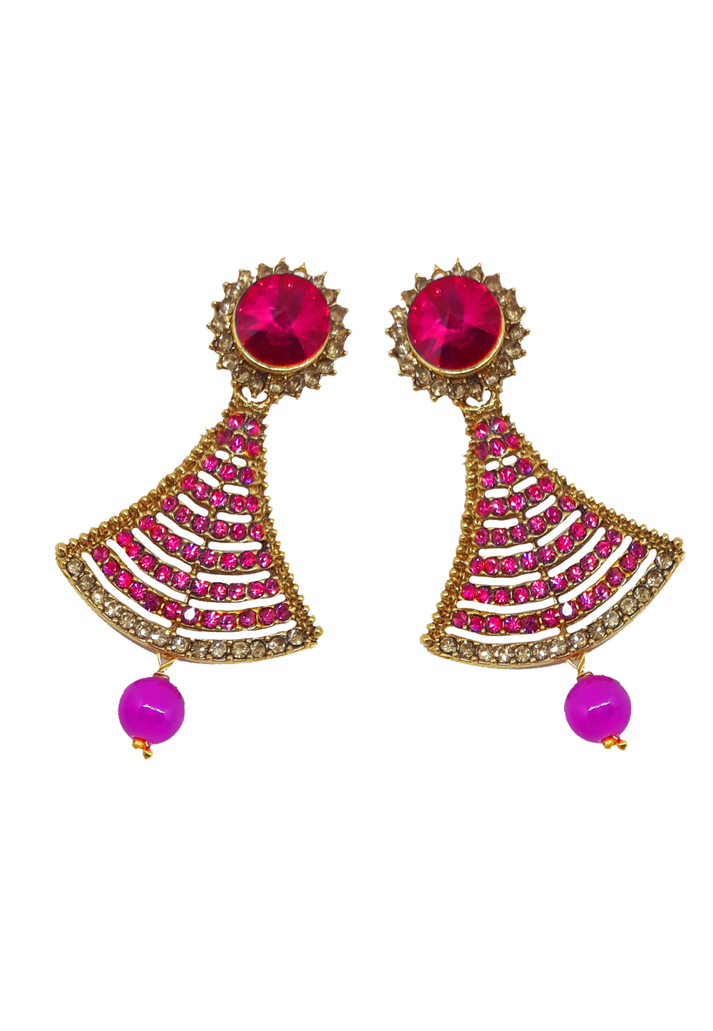 Pink Brass Earrings 184156