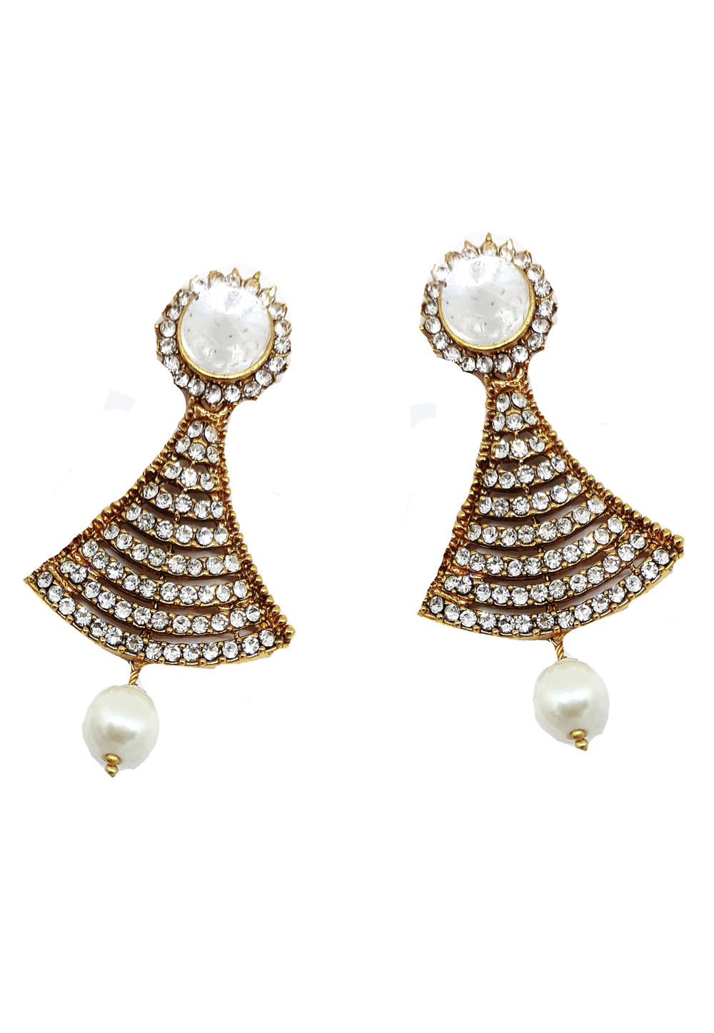 White Brass Earrings 184157