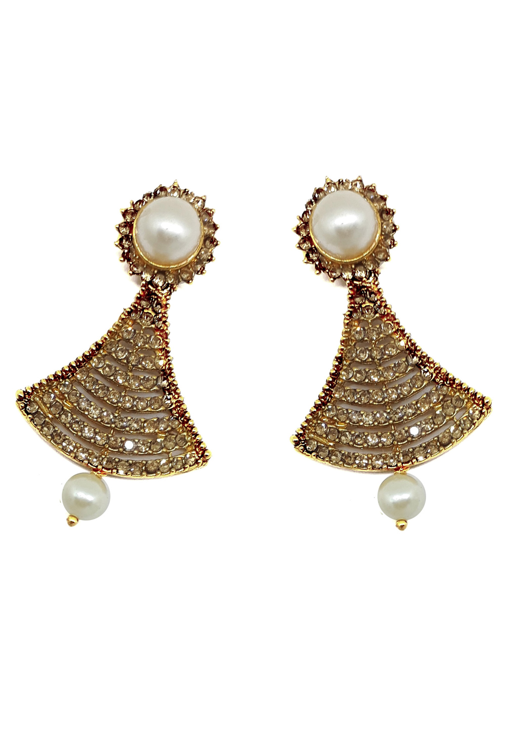 White Brass Earrings 184158