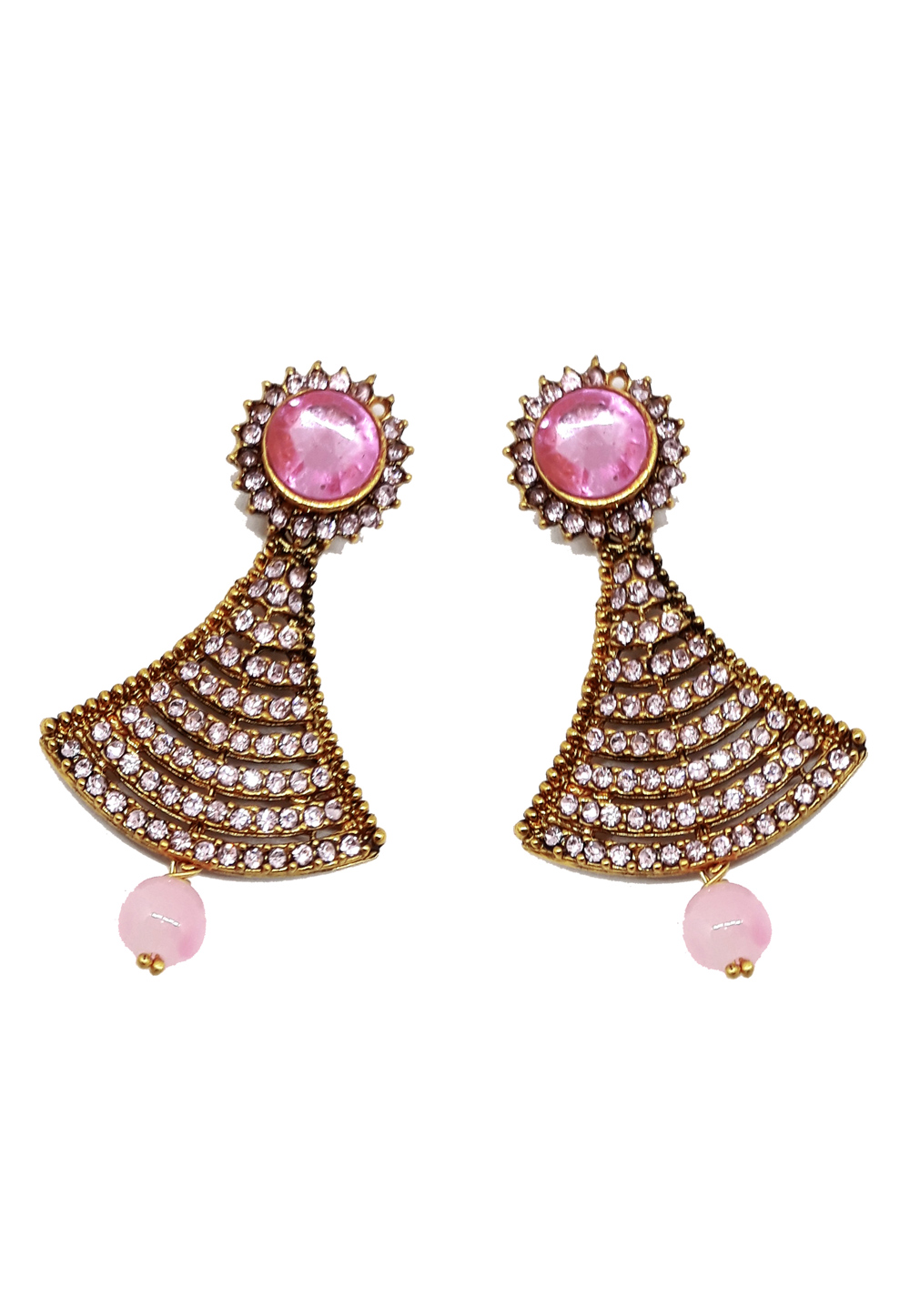 Pink Brass Earrings 184160
