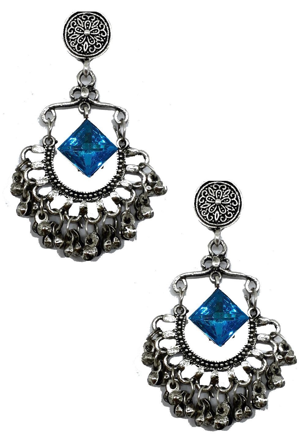 Blue Brass Earrings 184163