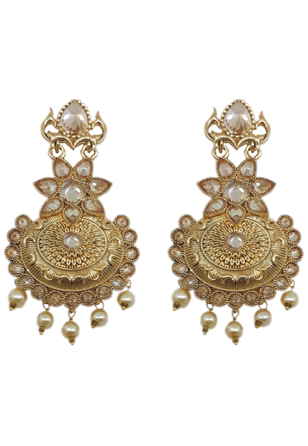 White Brass Earrings 184165
