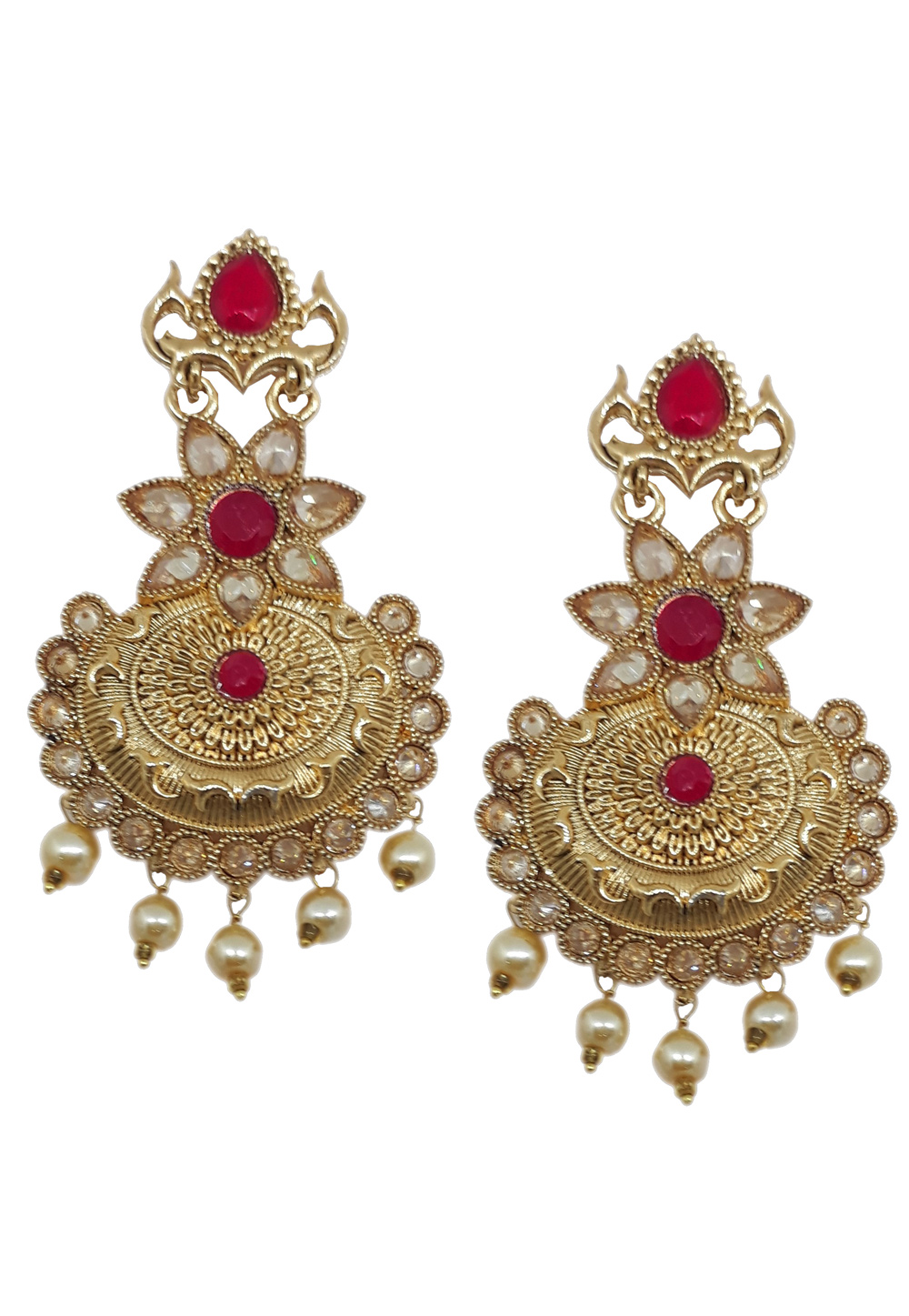 Red Brass Earrings 184166
