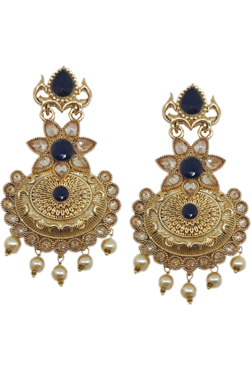 Blue Brass Earrings 184167