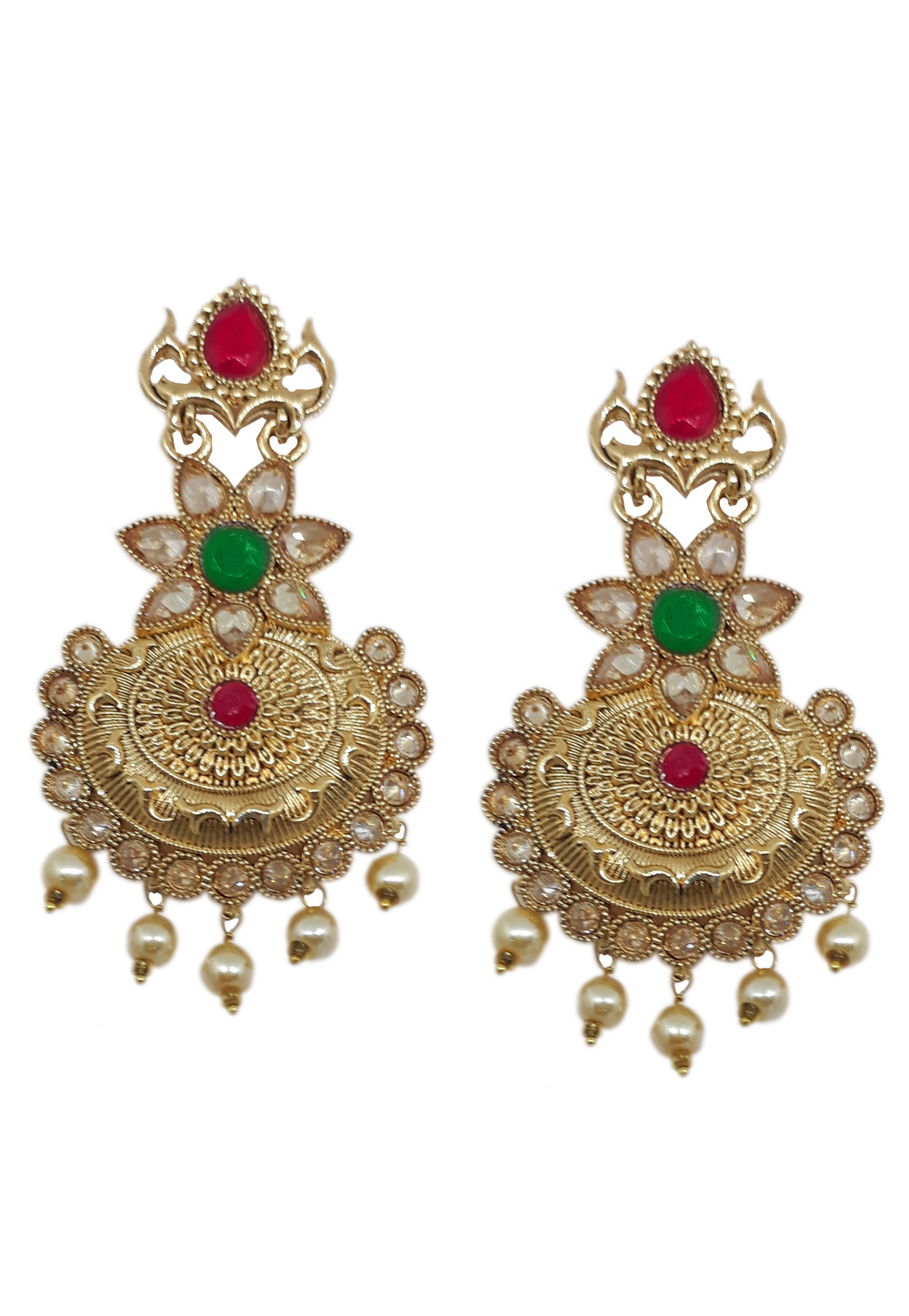 Green Brass Earrings 184168