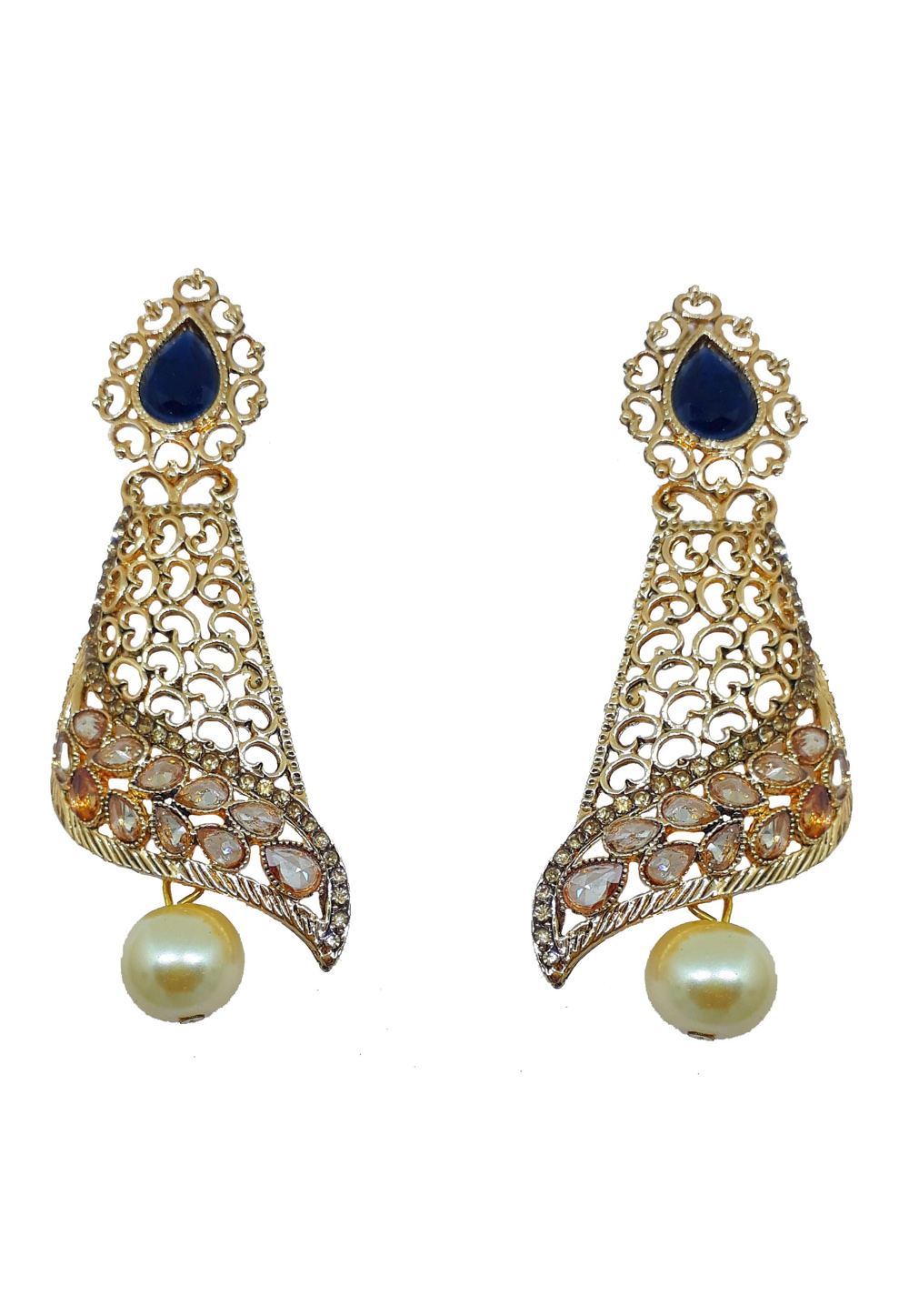 Blue Brass Earrings 184169