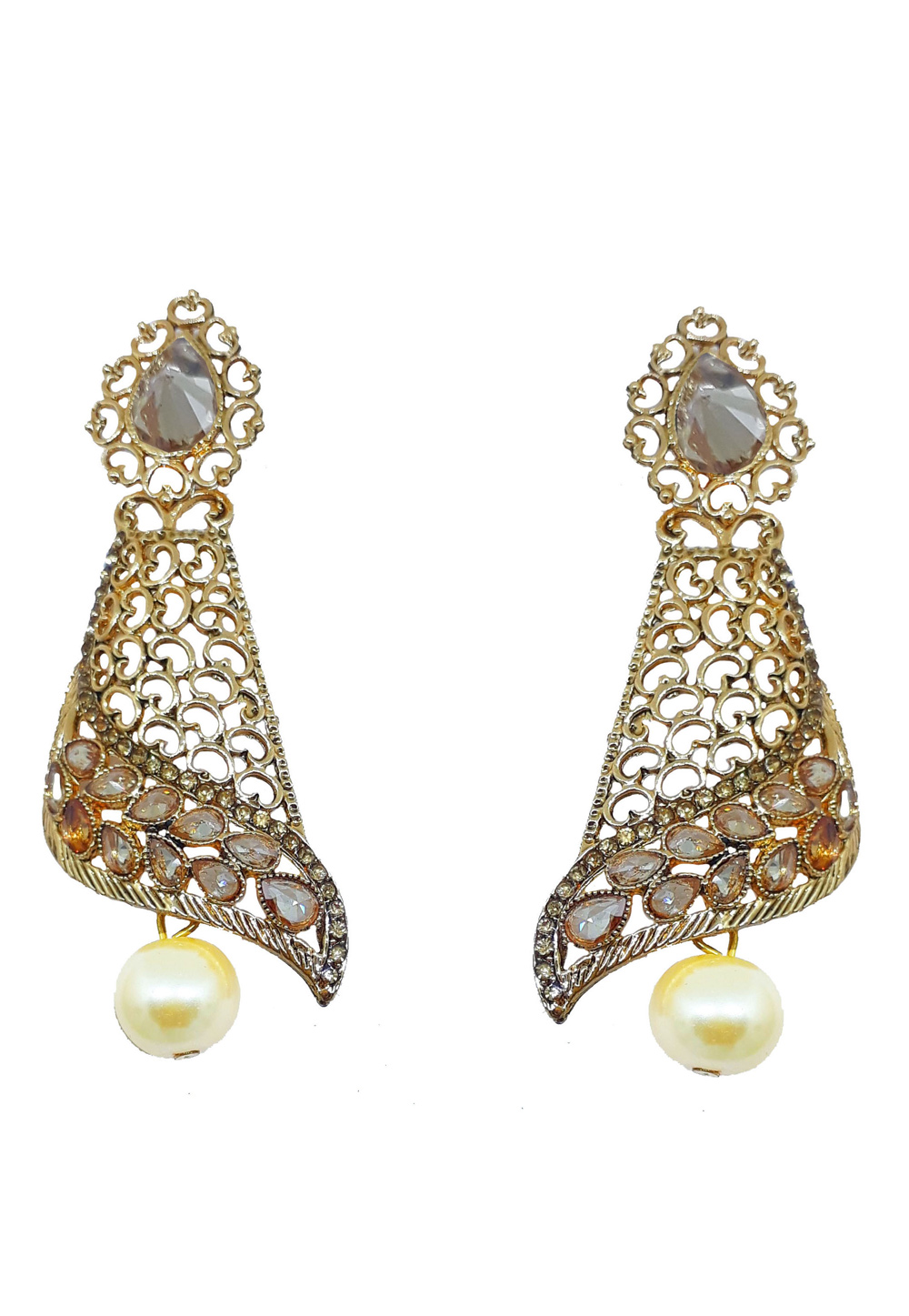 White Brass Earrings 184170
