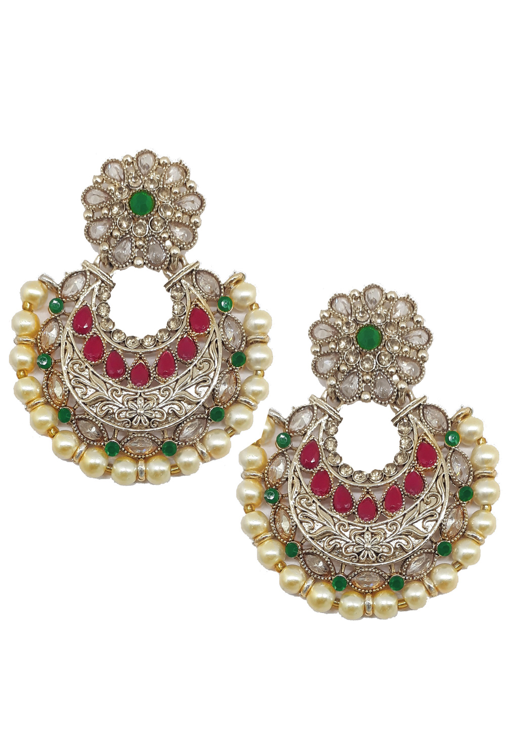 Green Brass Earrings 184173
