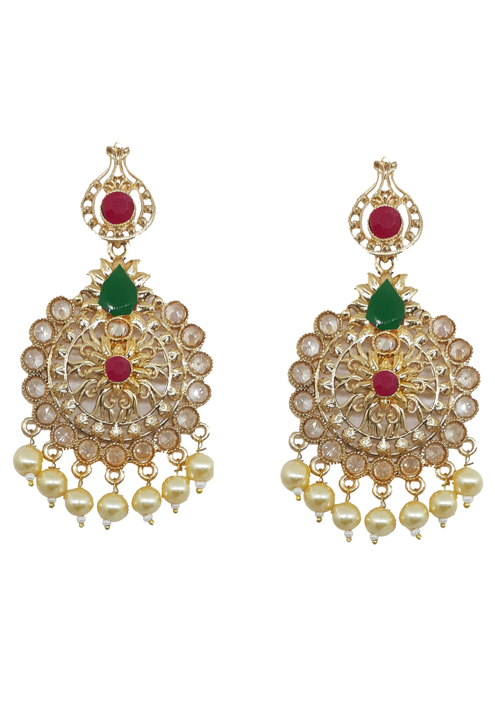 Green Brass Earrings 184178